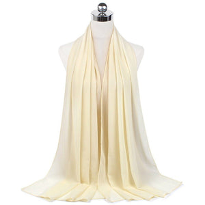 70x180cmMonochrome Pearl Chiffon Hijab Scarf - Yahko Merchandise