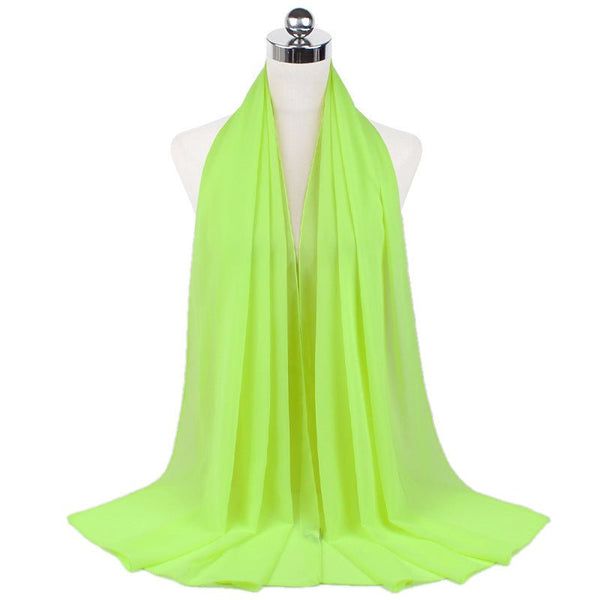 70x180cmMonochrome Pearl Chiffon Hijab Scarf - Yahko Merchandise