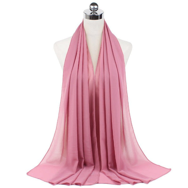 70x180cmMonochrome Pearl Chiffon Hijab Scarf - Yahko Merchandise
