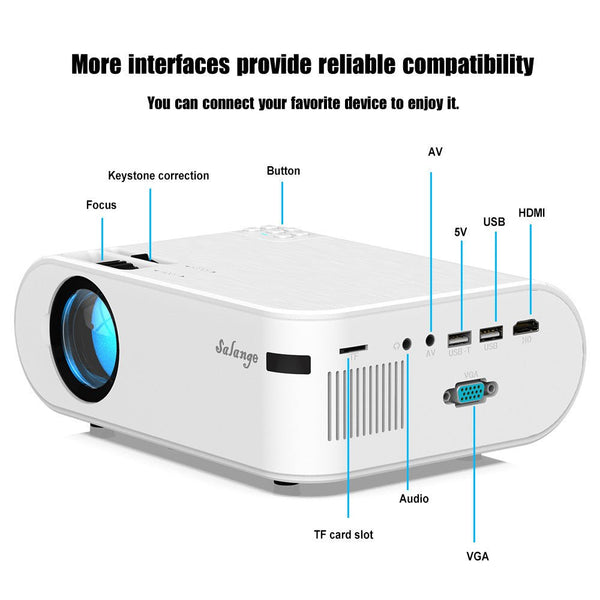 720p Portable Smart Projector P62 Supports Home Office HD Projector - Yahko Merchandise