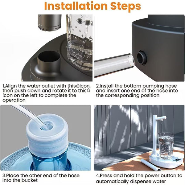 Added Extension Tupe Water Dispenser Automatic Water Bottle Desktop Rechargeable Water Dispenser With Stand - Yahko Merchandise