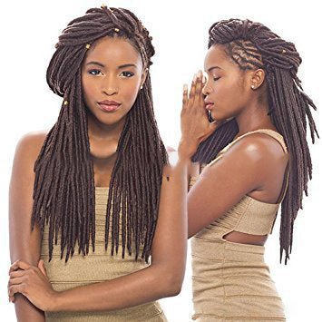 African black solid braided chemical fiber wig - Yahko Merchandise