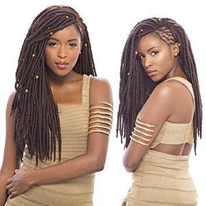 African black solid braided chemical fiber wig - Yahko Merchandise