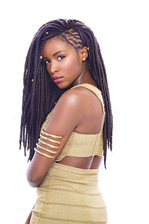 African black solid braided chemical fiber wig - Yahko Merchandise