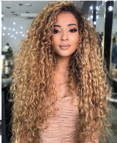 African curly hair curlers with long curly hair - Yahko Merchandise