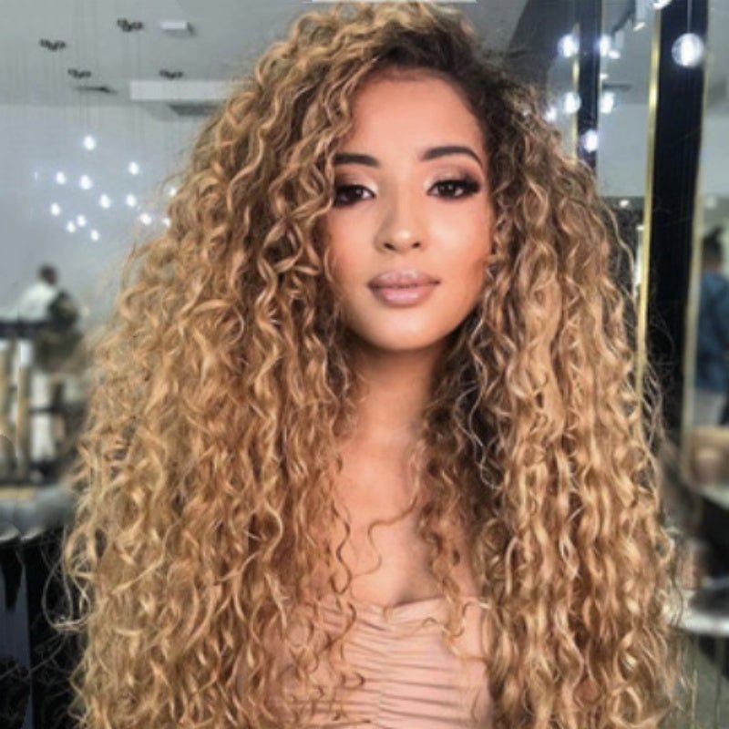 African curly hair curlers with long curly hair - Yahko Merchandise