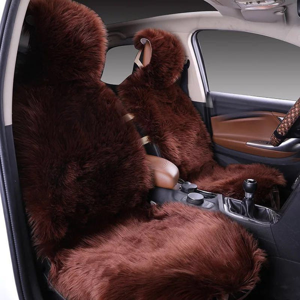 All - inclusive Car Seat Cover Plush Cushion Three - piece Cushion Universal Cushion Winter - Yahko Merchandise