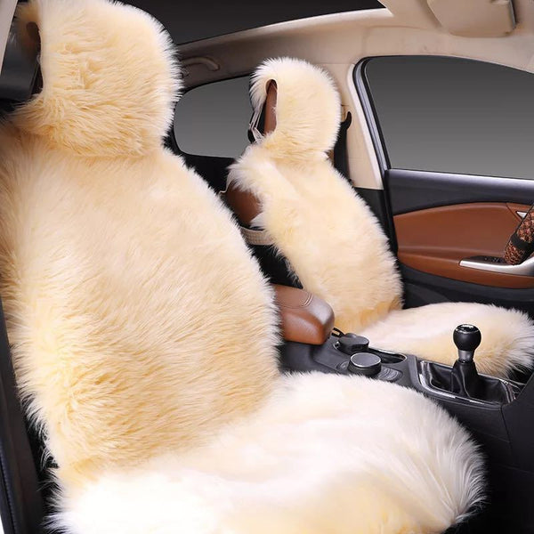 All - inclusive Car Seat Cover Plush Cushion Three - piece Cushion Universal Cushion Winter - Yahko Merchandise