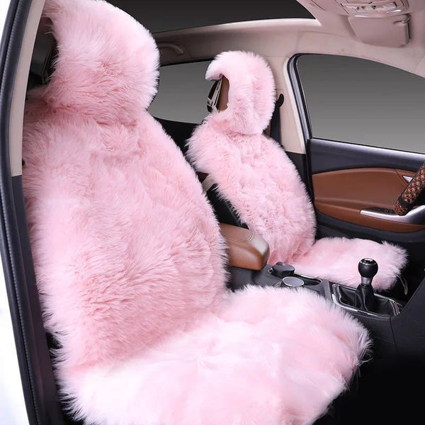 All - inclusive Car Seat Cover Plush Cushion Three - piece Cushion Universal Cushion Winter - Yahko Merchandise
