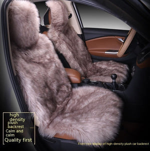 All - inclusive Car Seat Cover Plush Cushion Three - piece Cushion Universal Cushion Winter - Yahko Merchandise
