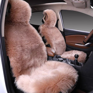 All - inclusive Car Seat Cover Plush Cushion Three - piece Cushion Universal Cushion Winter - Yahko Merchandise