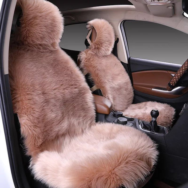 All - inclusive Car Seat Cover Plush Cushion Three - piece Cushion Universal Cushion Winter - Yahko Merchandise