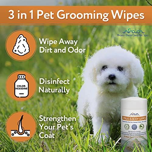 Arava Dog and Cat Wipes for Pet Grooming with Chlorhexidine and Silk - Yahko Merchandise