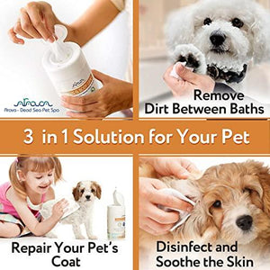 Arava Dog and Cat Wipes for Pet Grooming with Chlorhexidine and Silk - Yahko Merchandise