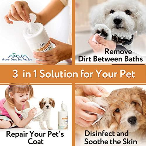 Arava Dog and Cat Wipes for Pet Grooming with Chlorhexidine and Silk - Yahko Merchandise
