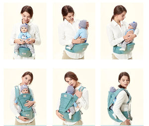 Baby Carrier with Bass Bear Hip Seat for Front Carry - Yahko Merchandise