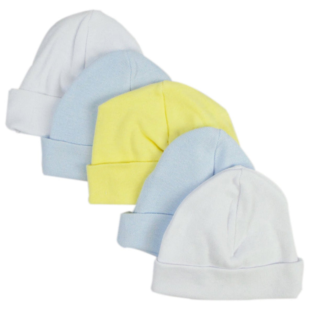 Bambini Blue & White Baby Caps (Pack of 5) - Yahko Merchandise