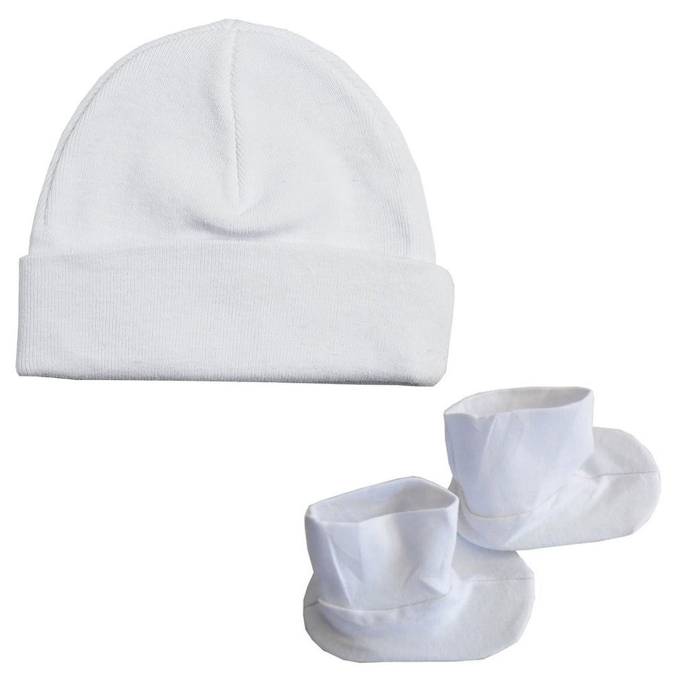Bambini Cap & Bootie Set - White - Yahko Merchandise