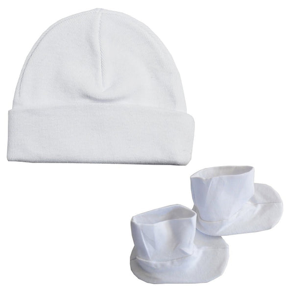 Bambini Cap & Bootie Set - White - Yahko Merchandise