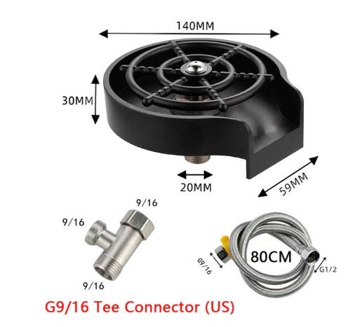 Bar Counter Cup Washer Sink High - pressure Spray Automatic Faucet Coffee Pitcher Wash Cup Tool Kitchen - Yahko Merchandise