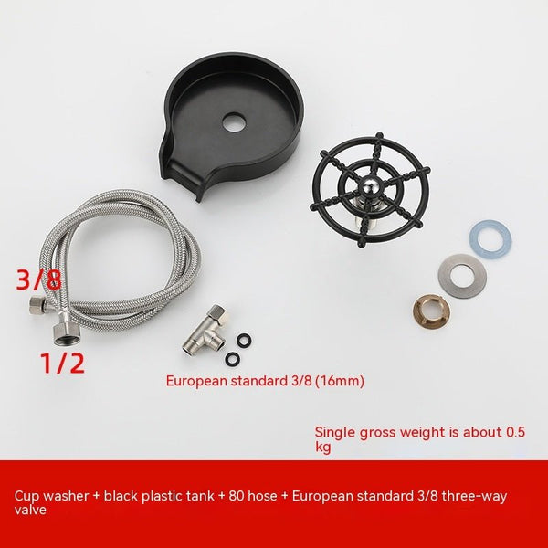 Bar Counter Cup Washer Sink High - pressure Spray Automatic Faucet Coffee Pitcher Wash Cup Tool Kitchen - Yahko Merchandise