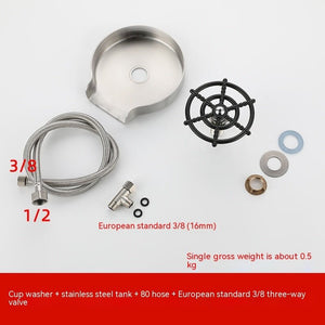 Bar Counter Cup Washer Sink High - pressure Spray Automatic Faucet Coffee Pitcher Wash Cup Tool Kitchen - Yahko Merchandise