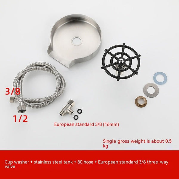 Bar Counter Cup Washer Sink High - pressure Spray Automatic Faucet Coffee Pitcher Wash Cup Tool Kitchen - Yahko Merchandise