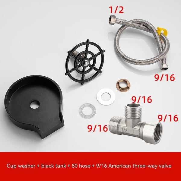 Bar Counter Cup Washer Sink High - pressure Spray Automatic Faucet Coffee Pitcher Wash Cup Tool Kitchen - Yahko Merchandise