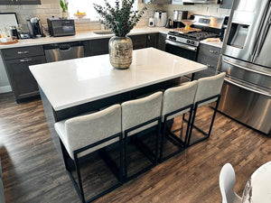 Bar Stools Set of 4 - Counter Height Bar Stool Pu Leather Kitchen - Yahko Merchandise