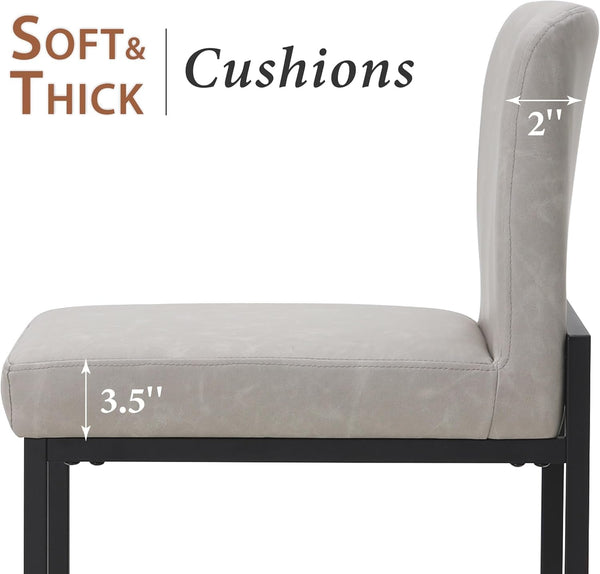 Bar Stools Set of 4 - Counter Height Bar Stool Pu Leather Kitchen - Yahko Merchandise