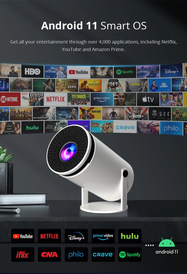 Barrel Machine Hy300 Smart AnzhuoHD Projection Screen Home Recommend Projector - Yahko Merchandise