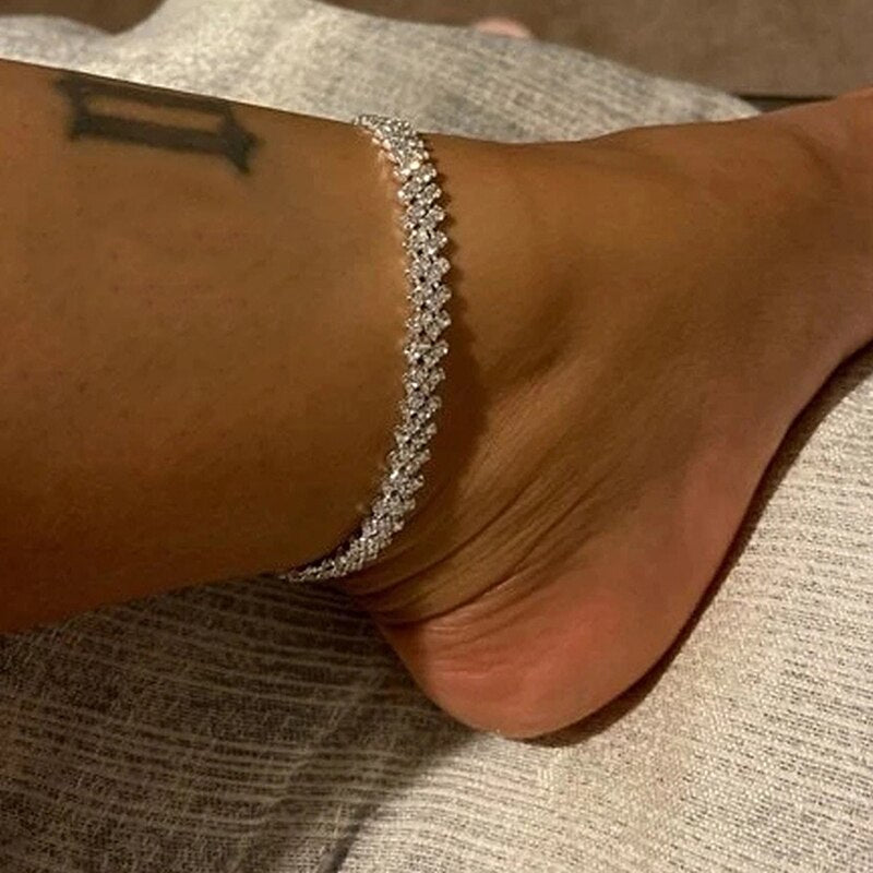 Beach Accessories Crystal Anklet for Women Gold/Silver - Yahko Merchandise