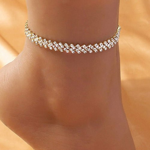 Beach Accessories Crystal Anklet for Women Gold/Silver - Yahko Merchandise