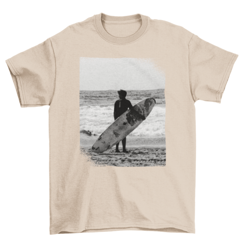 Beach Sea Sand wave board waves Black White cool textures frames - Yahko Merchandise