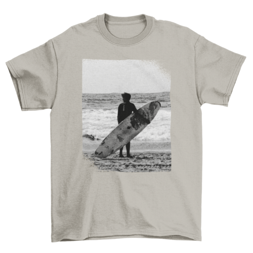 Beach Sea Sand wave board waves Black White cool textures frames - Yahko Merchandise