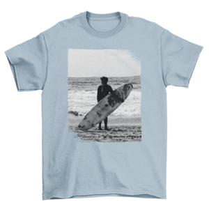 Beach Sea Sand wave board waves Black White cool textures frames - Yahko Merchandise