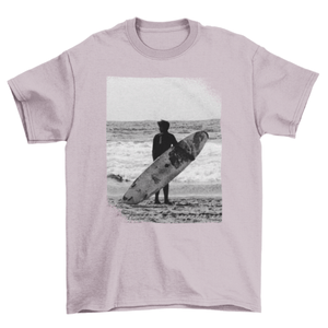 Beach Sea Sand wave board waves Black White cool textures frames - Yahko Merchandise