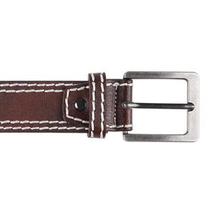 Belt with Contrast Ecru Stitching Detail - Yahko Merchandise