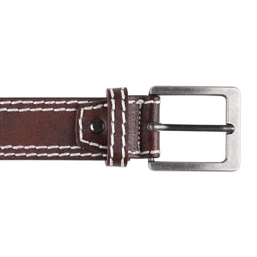 Belt with Contrast Ecru Stitching Detail - Yahko Merchandise