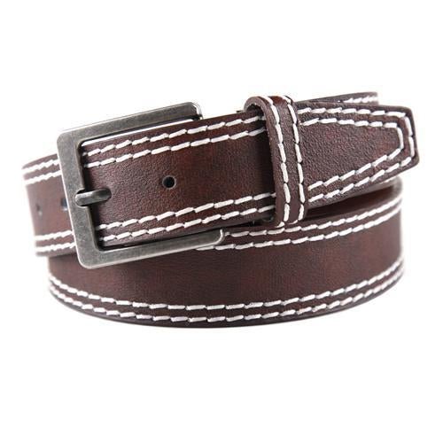 Belt with Contrast Ecru Stitching Detail - Yahko Merchandise