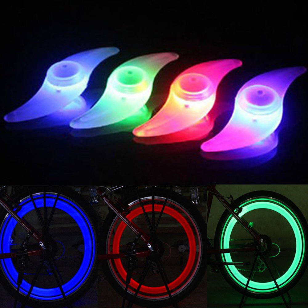 Bicycle Spokes Lamp Cycling Bike Willow LED Wheel Wire Lights Waterproof Bike Cycling Lamp Tire Valve Caps Wheel - Yahko Merchandise