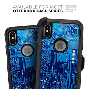 Blue Circuit Board V1 - Skin Kit for the iPhone OtterBox Cases - Yahko Merchandise