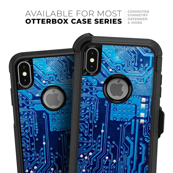 Blue Circuit Board V1 - Skin Kit for the iPhone OtterBox Cases - Yahko Merchandise