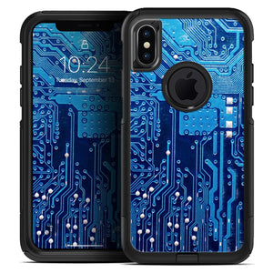 Blue Circuit Board V1 - Skin Kit for the iPhone OtterBox Cases - Yahko Merchandise