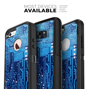 Blue Circuit Board V1 - Skin Kit for the iPhone OtterBox Cases - Yahko Merchandise
