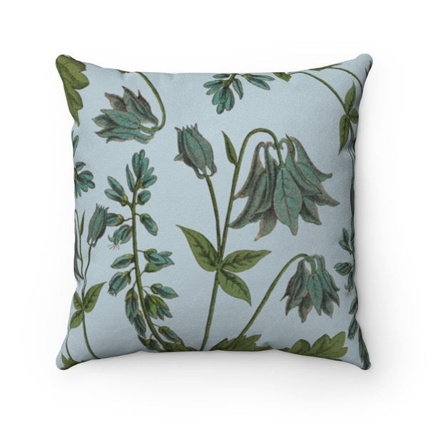 Bluebell Blossoms Double Sided Print Faux Suede Home Decor Cushion - Yahko Merchandise