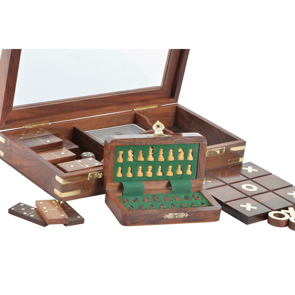Board game DKD Home Decor Crystal Brass Rosewood (29.5 x 14.5 x 6 cm) - Yahko Merchandise
