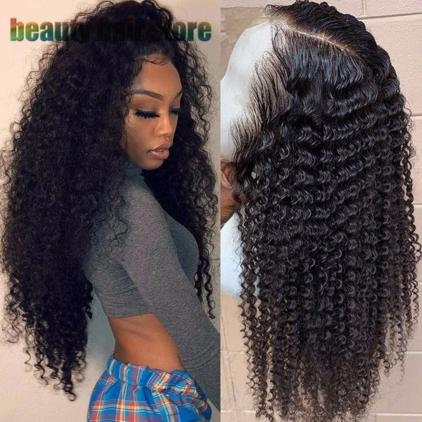 Brazilian Kinky Curly Lace Front Human Hair Wigs - Yahko Merchandise