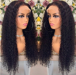 Brazilian Kinky Curly Lace Front Human Hair Wigs - Yahko Merchandise