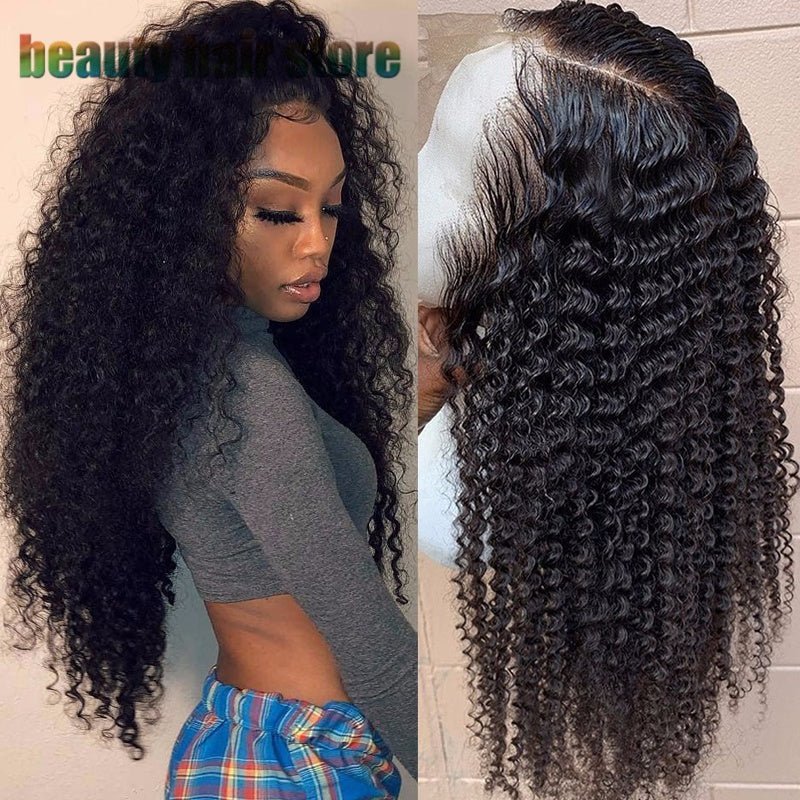 Brazilian Kinky Curly Lace Front Human Hair Wigs - Yahko Merchandise